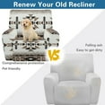 thumbnail image 4 of FOR U DESIGNS Geometric Print Recliner Chair Covers with Arms, Polyester Lazy Boy Recliner Covers Anti-Slip Living Room Chair Protector Slipcover for Pet,Kids, 4 of 8