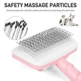 thumbnail image 2 of Dog & Cat Slicker Brush, Self Cleaning Grooming Tools Remove Undercoat, Shedding Hair from Long or Short Hair Pets (Sakura Pink), 2 of 5