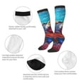 thumbnail image 3 of Honeii Chaussettes Longues Imprimé Tortue de Mer Colorée, Chaussettes Design Original Cadeau pour Hommes et Femmes, Chaussettes Crew, Chaussettes Mollet, 3 of 6