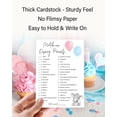thumbnail image 3 of GENDER REVEAL Party Game — CARTOON PARENT MATCH Game — Pack of 25 — Elephant Pink or Blue Baby Shower Game, Match Famous Cartoon Parents Co-ed Fun Shower Activity, Star Kids Match Game G510-DPM, 3 of 9