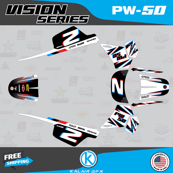 Kalair GFX Graphics Kit for Yamaha PW50 (All Years) Vision Series