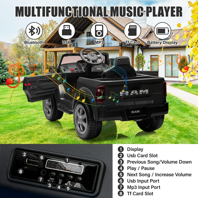Dodge ram battery 2024 powered ride on