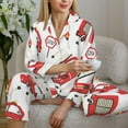 thumbnail image 6 of Haiem Fire Truck Pattern Women’s Long-sleeve Sleepwear,Sleepwear Set,2-piece Loungewear Set,Soft PJs Comfy Nightwear with Pockets-Medium, 6 of 7
