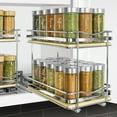 thumbnail image 5 of LYNK PROFESSIONAL Elite 6-1/4" Wide Double Pull Out Spice Rack Organizer for Cabinet, Slide Out Shelf, Chrome, 5 of 9