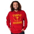 thumbnail image 4 of Trophy Husband Best Partner Hubby Men Big & Tall Graphic Hoodie Brisco Brands 3X, 4 of 6