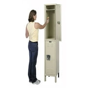 78 in. High 1-Wide 2-Tier Premium Assembled Locker in Cream (12 in. W x 12 in. D x 78 in. H)