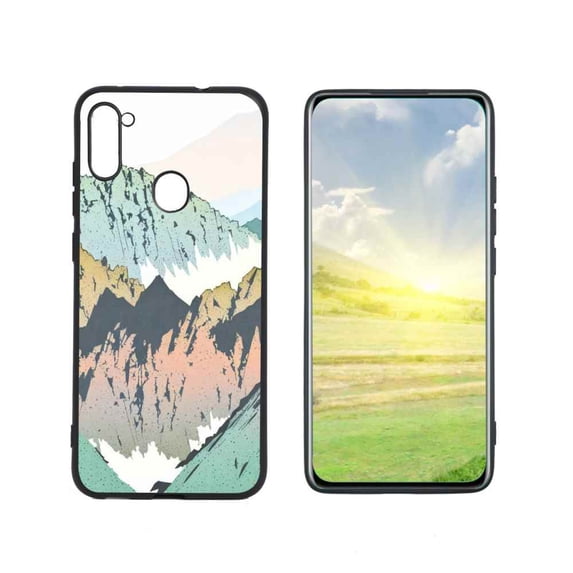 Compatible with Samsung Galaxy A11 Phone Case, Mountains-6th-Gen Case Men Women, Flexible Silicone Shockproof Case for Samsung Galaxy A11