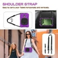 thumbnail image 5 of For Samsung Galaxy Tab Active5/Tab Active3 8 Inch Case, 360 Rotatable Handle Stand, Shoulder Strap, Drop-Proof Design, Purple, 5 of 7