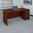 thumbnail image 2 of Series C 72"W Bow Front Desk with Mobile File in Mahogany - Engineered Wood, 2 of 7
