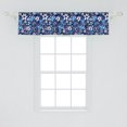 thumbnail image 2 of Ambesonne Cartoon Window Valance, Botanical Bouquets Summer, 54" X 12", Indigo and Violet Blue, 2 of 3