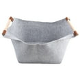 thumbnail image 4 of Felt Firewood Basket with Wooden Handles, Foldable & Multifunctional, Protects, 4 of 10