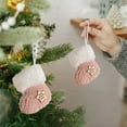thumbnail image 4 of yulier 2 Pcs Mini Plush Christmas Stockings, 3.93 Inch Cute Little Xmas Stockings Hanging Ornaments Christmas Tree Decorations, Small Christmas Stockings Pendants, Pink, 4 of 6