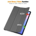 thumbnail image 2 of ELEHOLD Case for Samsung Galaxy Tab S10 FE+, PU Leather Folio Case with Kickstand & Auto Sleep/Wake, Slim Lightweight Protective Cover,Gray, 2 of 7