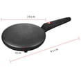 thumbnail image 3 of Crepera Electrica Máquina eléctrica para hacer crepes, con mango cómodo, para desayuno, pizza (negro UE) Likrtyny Libre de BPA, 3 of 6