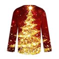 thumbnail image 5 of Generics Sweat à Capuche Femme 2025, Blouse Décontractée Imprimée à Col en V pour Femme, T-Shirt à Boutons, Hauts Blouse, 5 of 5