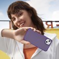 thumbnail image 6 of Allytechgroup Slim Carbon Fiber Texture Phone Case for Apple iPhone 15, Shockproof Soft TPU Bumper, Raised Edge Camera and Screen Protection, Lightweight Anti-Slip Cover, Purple, 6 of 8