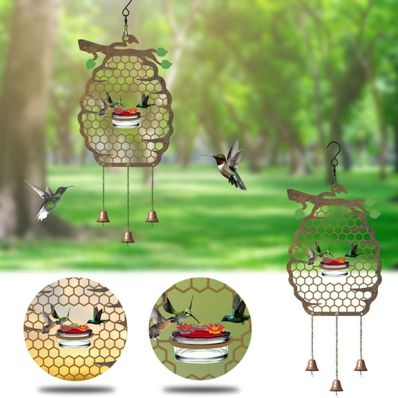 sruoe Bird Feeder, Hanging Bird Feeders Outdoor, Weatherproof Open Platform Bird Feeders, Decoration Wild Feeders for Outside, Garden, Patio, Yard, Deck, Plastic