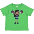 thumbnail image 3 of Inktastic African American Girl, Cheerleaders, Blue Uniform Girls Toddler T-Shirt, 3 of 5