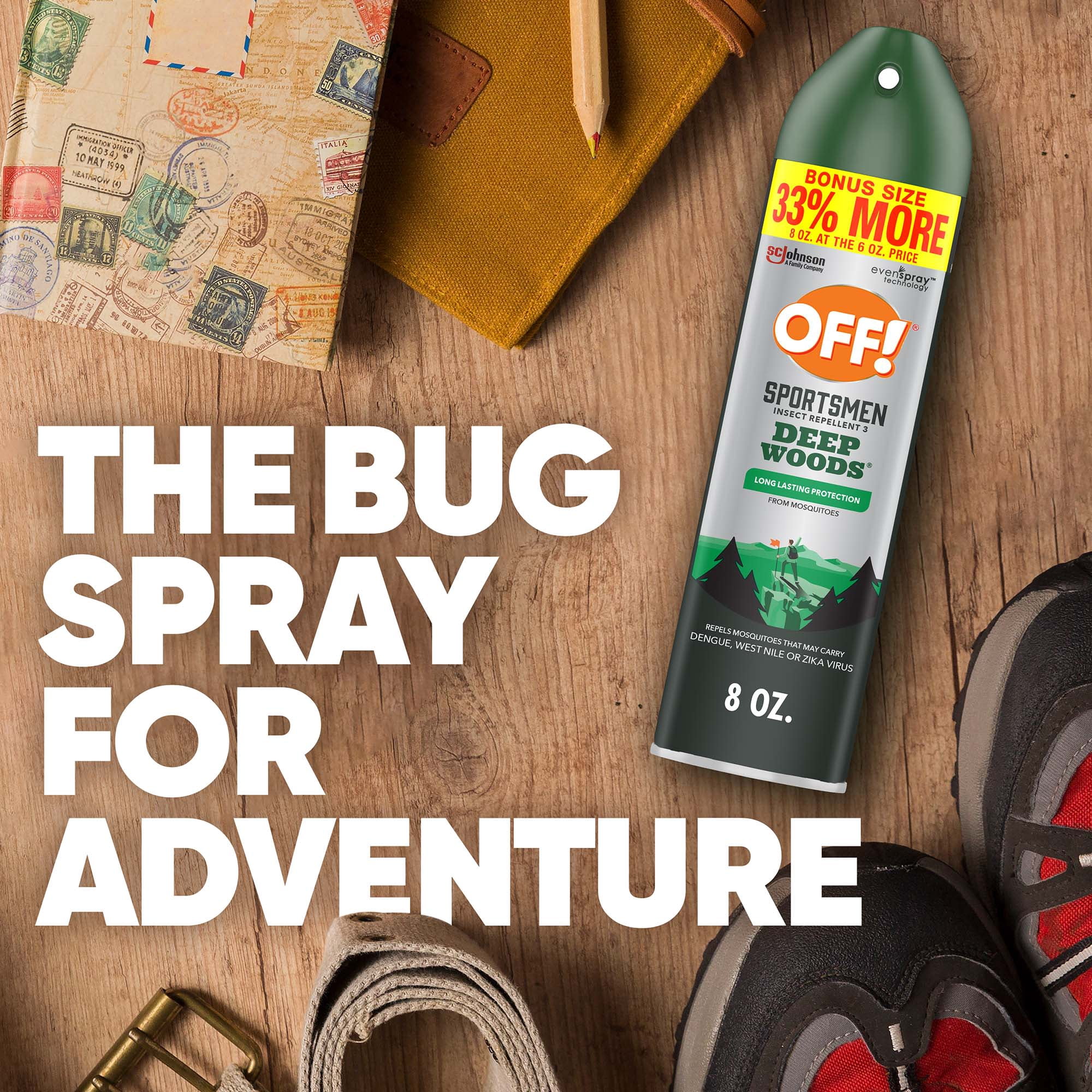 (4 pack) OFF! Sportsmen Deep Woods Insect Repellent 3, Bug Spray For Mosquito Protection, 16 Fluid Ounces, 2 Count