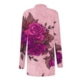 thumbnail image 4 of Cardigans pour Femmes Cardigan à la Mode à Manches Longues Imprimé Floral Veste Haut Cardigan Mignon en Liquidation, 4 of 6
