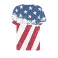 thumbnail image 4 of 4th of July Shirts for Women 3/4 Length Sleeve Patriotic Tops Dressy Casual Notch Neck Blouses 2024 USA Flag Star Stripes Printed Parade T Shirt, 4 of 5