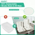 thumbnail image 5 of OasisSN Compostable 3-Compartment Clamshell Food Containers - 9x9" 100-Pack, Biodegradable Sugarcane To Go Boxes, Heavy Duty Paper Container - Microwave & Freezer Safe, Stackable, 5 of 7