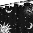 thumbnail image 3 of Gothic Shower Curtain Set - Dark Celestial Moon & Star Print, Mystical Cosmic Bath Decor, Waterproof Polyester 72"Wx72"L, Goth Aesthetic Gift, 3 of 5