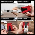 thumbnail image 3 of Minimalist Carbon Fiber Wallet for Men, Money Clip Cash Strap Wallet, RFID Blocking Metal Wallet Aluminum Card Holder,Front Pocket Wallet, 3 of 5