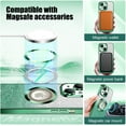 thumbnail image 3 of Funda magnética MagSafe para iPhone 13, protección total, delgada, a prueba de golpes, antiarañazos, con purpurina y protector de lente de cámara, vista del logotipo y a prueba de polvo, 3 of 8