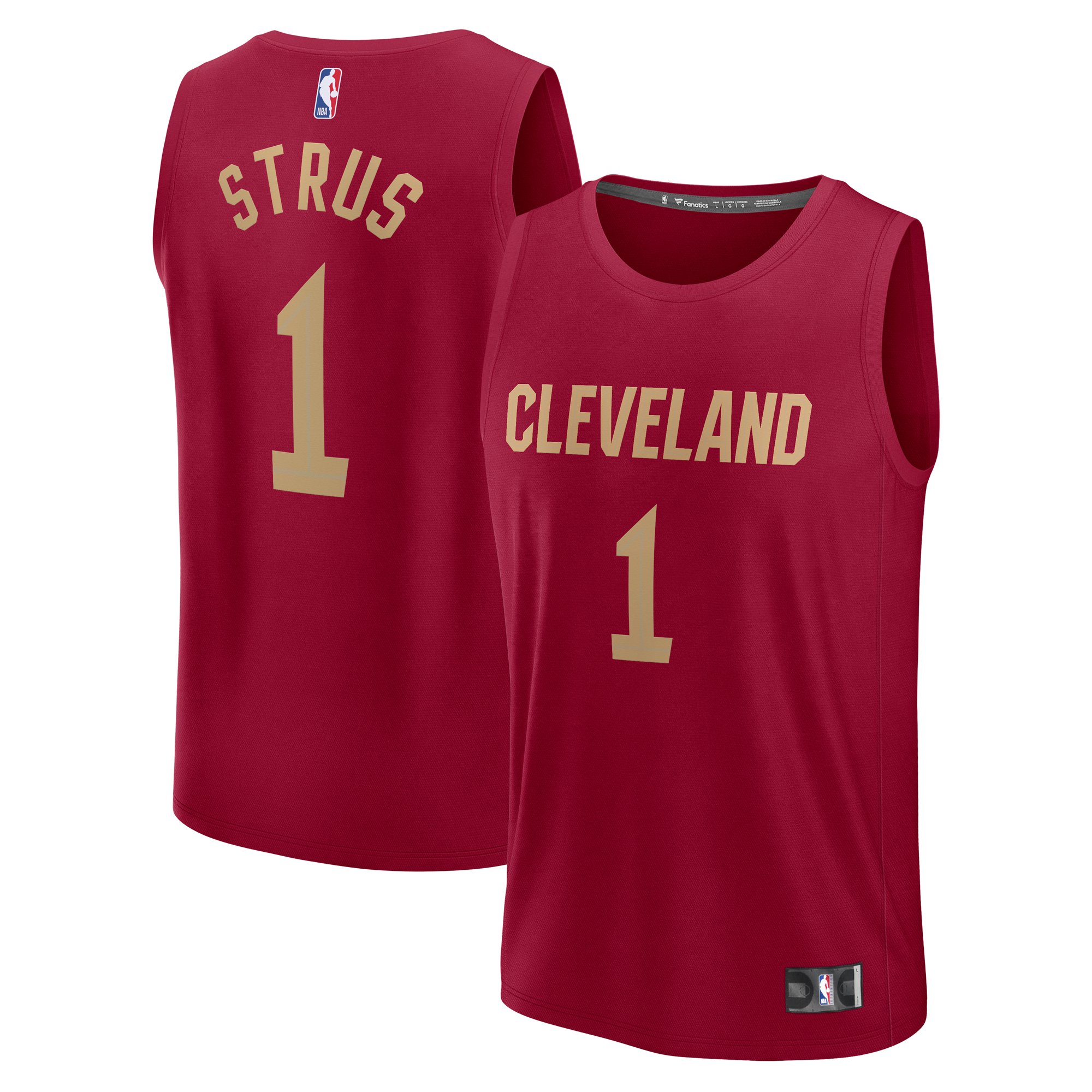Youth Fanatics Max Strus Wine Cleveland Cavaliers Fast Break Player Jersey - Icon Edition