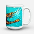 thumbnail image 2 of Carolines Treasures MW1100CM15 Shrimp Teal Shrimp Coffee Mug 15 oz 15 ounce multicolor, 2 of 5
