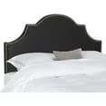 thumbnail image 2 of SAFAVIEH Hallmar Classic Elegant Upholstered Headboard, Queen, Black Velvet, 2 of 4
