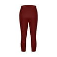 thumbnail image 4 of frariair ​Womens Extended Size Performance Capris Compression High Waist Knee Length Yoga Leggings Active Comfort Gym Wear​ Red, 4 of 8