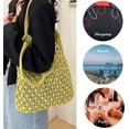 thumbnail image 5 of Kukuzhu Beach Bags for Women, Summer Mesh Beach Tote Bag Hand Woven Beach Bag Weaving Hollow Shoulder Bag Handbag, 5 of 5