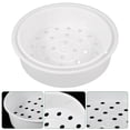thumbnail image 3 of Shisuyan 2pcs Plastic Steamer Bowl Rice Cookers Steaming Tools Kitchen Supplies (White), 3 of 8