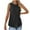 Black, variant on CFLVAEK Cotton Gauze Tank Tops for Women Casual Waffle Sleeveless Exercise Shirt Loose Fitting Solid Crewneck Blouses 2025 Summer Going Out Tops
