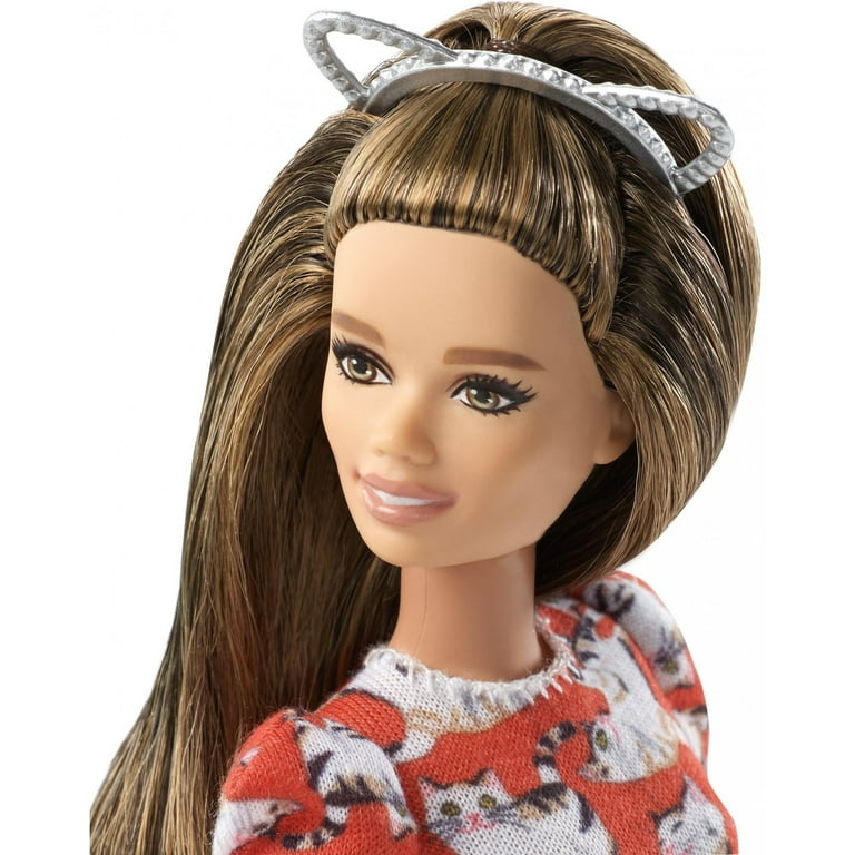 Barbie Fashionistas Doll, Petite Body Type Wearing Kitty Dress