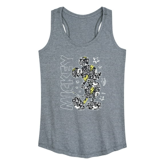 Disney - Mickey Mouse - Mickey Pattern & Stars - Women's Racerback Tank Top