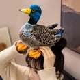 thumbnail image 5 of Simulated Wild Green Duck Stuffed Animal Doll - 11'' Soft Hug Duck Plush Toy Gift for Friends, 5 of 7