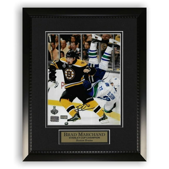 Brad Marchand Boston Bruins Autographed 8x10 Photo Framed to 11x14 NEP