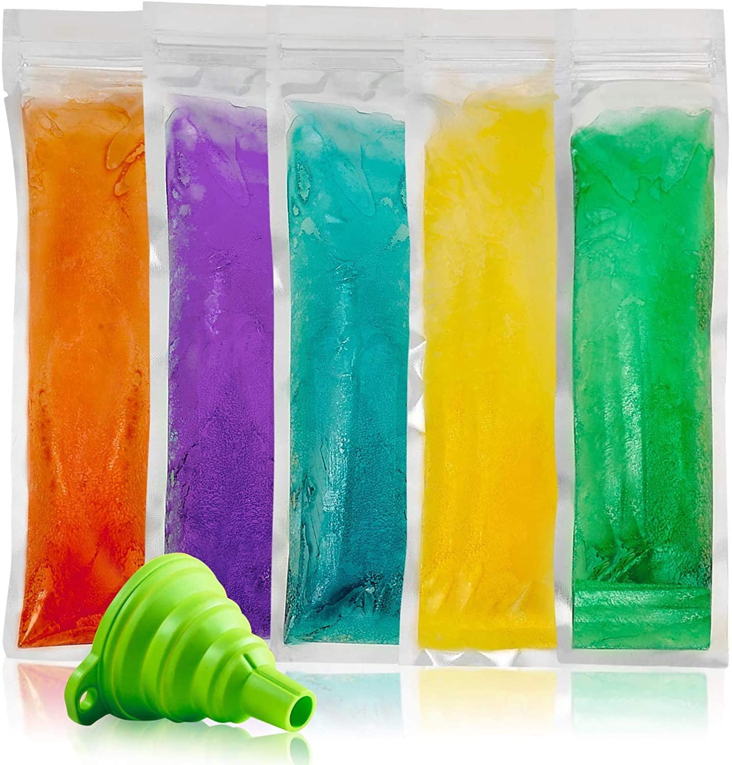Frozip 125 Disposable Ice Popsicle Mold Bags BPA Free Freezer Tubes With  Zip Seals  For Healthy Snacks Yogurt Sticks Juice  Fruit Smoothies Ice  Candy Pops Comes With A Funnel 8x2
