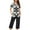 Multicolor 09, variant on Womens 2 Piece Sets Plus Size Button Crewneck Short Sleeve Top and Capri Pants with Pockets Workout Sleepwear Lounge Soft Sets Multicolor M