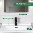 thumbnail image 4 of Gabinete Para Baño KingsHouse Mueble Lavamanos Ovalin Monomando y Repisas Fibra de Madera MFC Color Paraíso cafe Estandar, 4 of 8