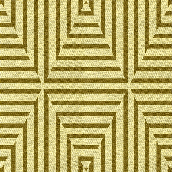 Ahgly Company Indoor Square Patterned Dark Golden Rod Brown Area Rugs, 7' Square