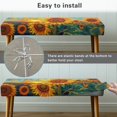 thumbnail image 5 of Whosucclay Sunflower Oil Painting Print Stretch Dining Bench Cover, Comfortable Bench Seat Protector Wear Resistant Bench Slipcover Rectangle Bench Cover for Dining Room, Living Room, Bedroom, 5 of 7