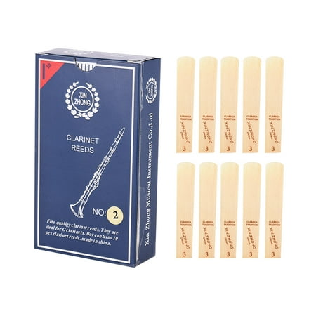 Normal Level G Clarinet Reeds Strength 3.0 for Beginners, 10pcs/