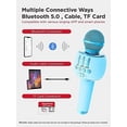 thumbnail image 7 of Wireless Karaoke Microphone, Bluetooth 5.0 Portable Handheld Mic Speaker Player with LED Lights and Excellent Sound Quality, Widely Compatible with Phones, Great for Birthday, Party, 7 of 7