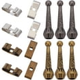 thumbnail image 2 of 48Pcs Bolo Tie Finding Kit 2 Color Iron Bolo Tie Slides Pattern Clasps Antique Bronze Silver Bolo Tie Tips Replacement End Cap with Metal Cord End for Bolo Tie Making DIY Wallet Bag Supplies, 2 of 5
