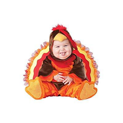 incharacter costumes baby's lil' gobbler turkey costume, brown/orange,