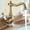 Short Antique, variant on Kitchen Sink Faucet for Bar Farmhouse Commercial, Kitchen 360 Swivel Retro Mixer Tap, Fashion Antique Copper Hot and Cold Basin Tap